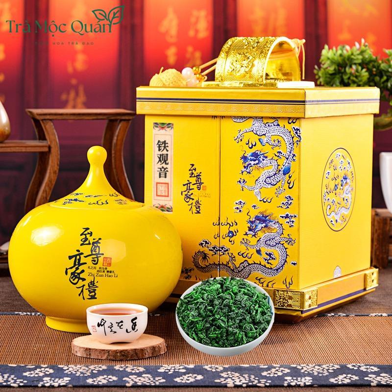 Trà Phổ Nhĩ Quýt Tiểu Thanh Cam Tân Hội – Hộp Quà Cung Đình Hoàng Kim 500g PN78