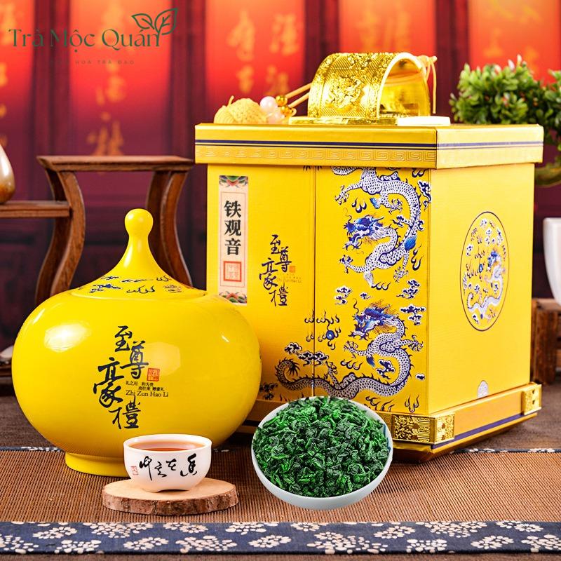 Trà Phổ Nhĩ Quýt Tiểu Thanh Cam Tân Hội – Hộp Quà Cung Đình Hoàng Kim 500g PN78