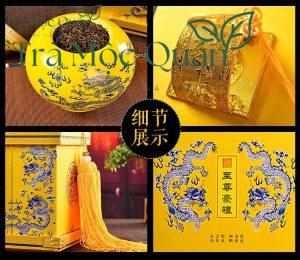 Trà Phổ Nhĩ Quýt Tiểu Thanh Cam Tân Hội – Hộp Quà Cung Đình Hoàng Kim 500g PN78