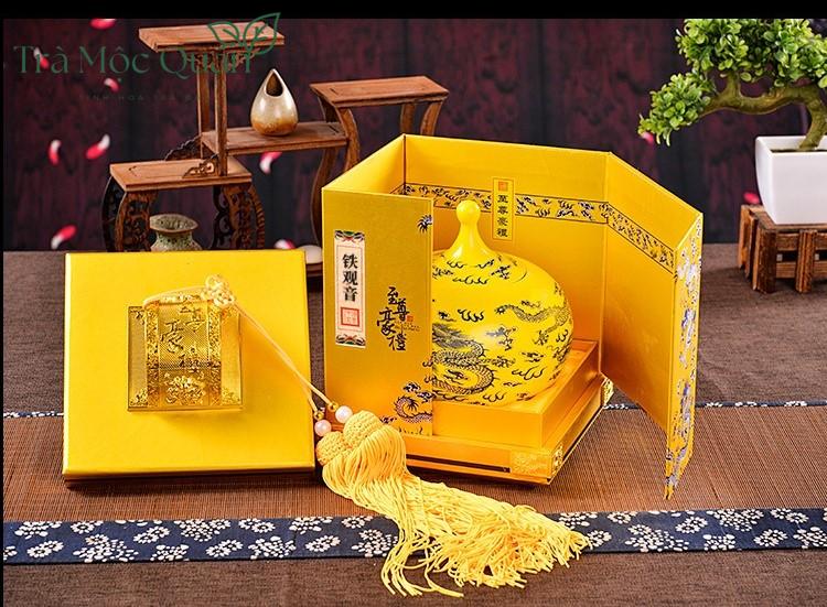 Trà Phổ Nhĩ Quýt Tiểu Thanh Cam Tân Hội – Hộp Quà Cung Đình Hoàng Kim 500g PN78