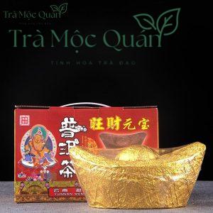 Trà Phổ Nhĩ Sống Kim Nguyên Bảo Thỏi Vàng Cổ – Quy Cách 1kg PN67