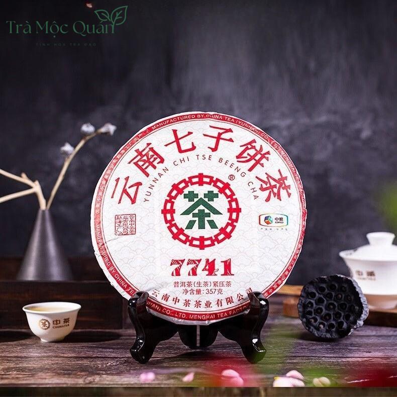 Trà Phổ Nhĩ Sống Trung Trà (Zhongcha) 7741 Bản Chuẩn Vị Lâm Thương 2024 – Bánh 357g PN76