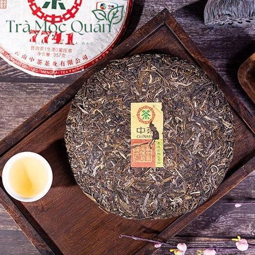 Trà Phổ Nhĩ Sống Trung Trà (Zhongcha) 7741 Bản Chuẩn Vị Lâm Thương 2024 – Bánh 357g PN76