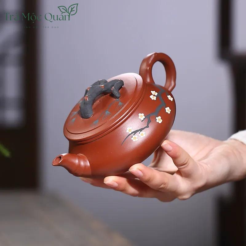 Ấm Tử Sa Biển Cổ Tùng Mai Đại Hồng Bào 300ml ATS75