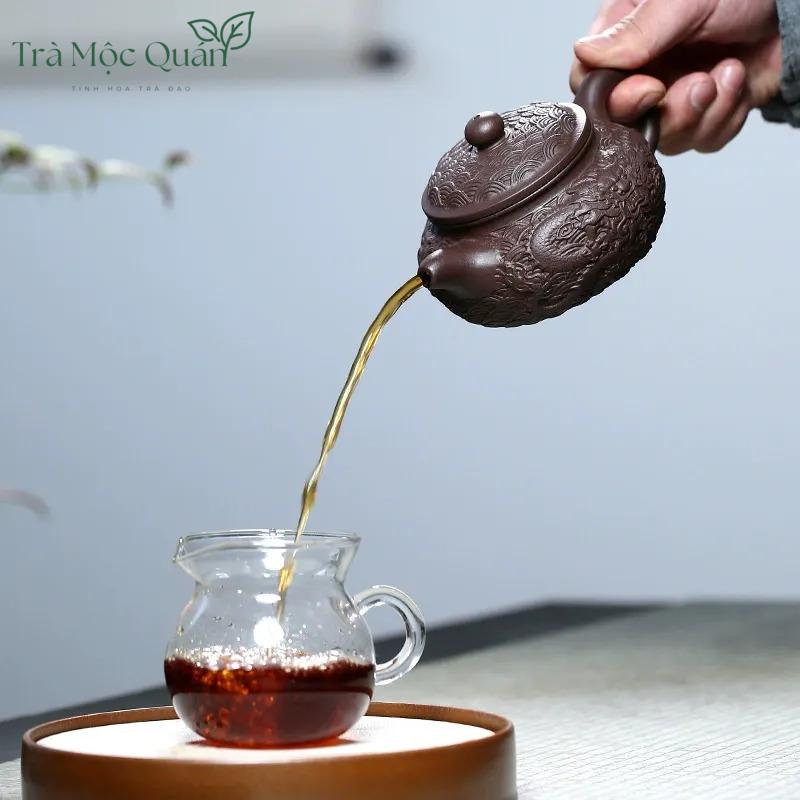 Ấm Tử Sa Phỏng Cổ Long Đằng Tứ Hải Lão Tử Nê 310ml ATS77