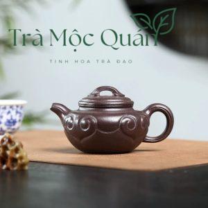 Ấm Tử Sa Phỏng Cổ Như Ý Tử Ngọc Kim Sa Thủ Công 240ml ATS74
