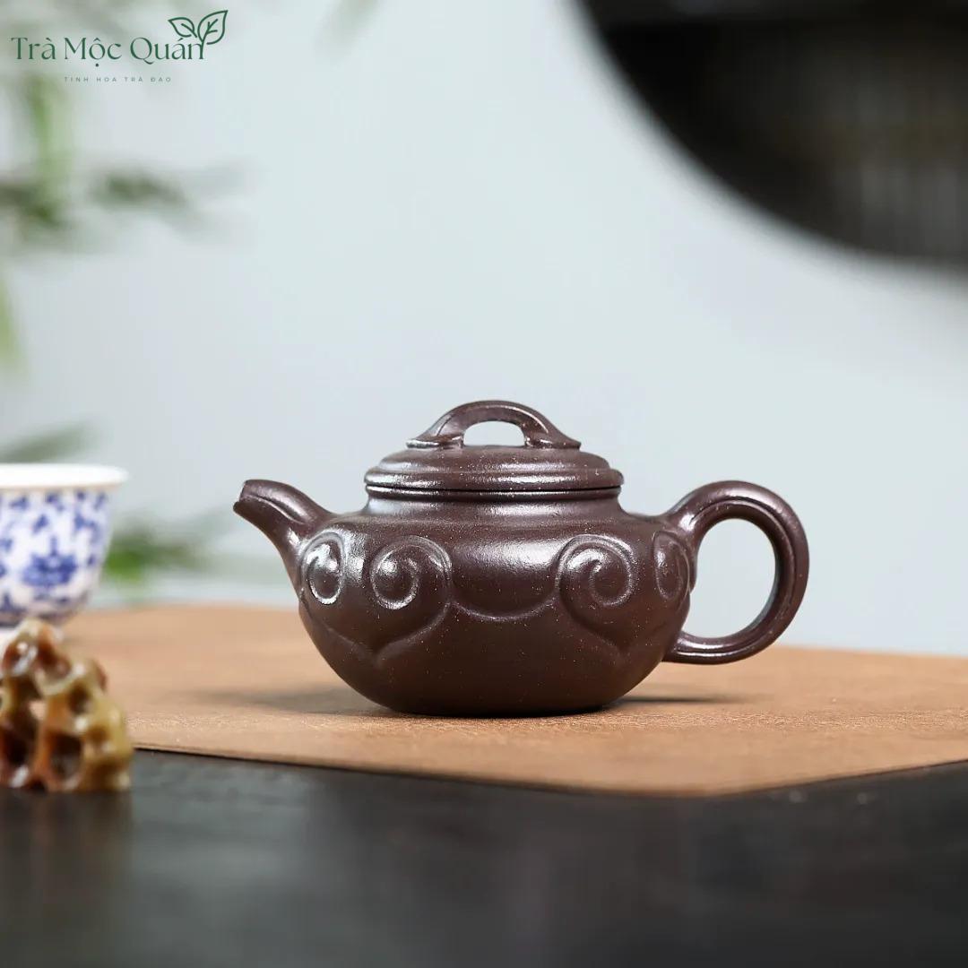 Ấm Tử Sa Phỏng Cổ Như Ý Tử Ngọc Kim Sa Thủ Công 240ml ATS74