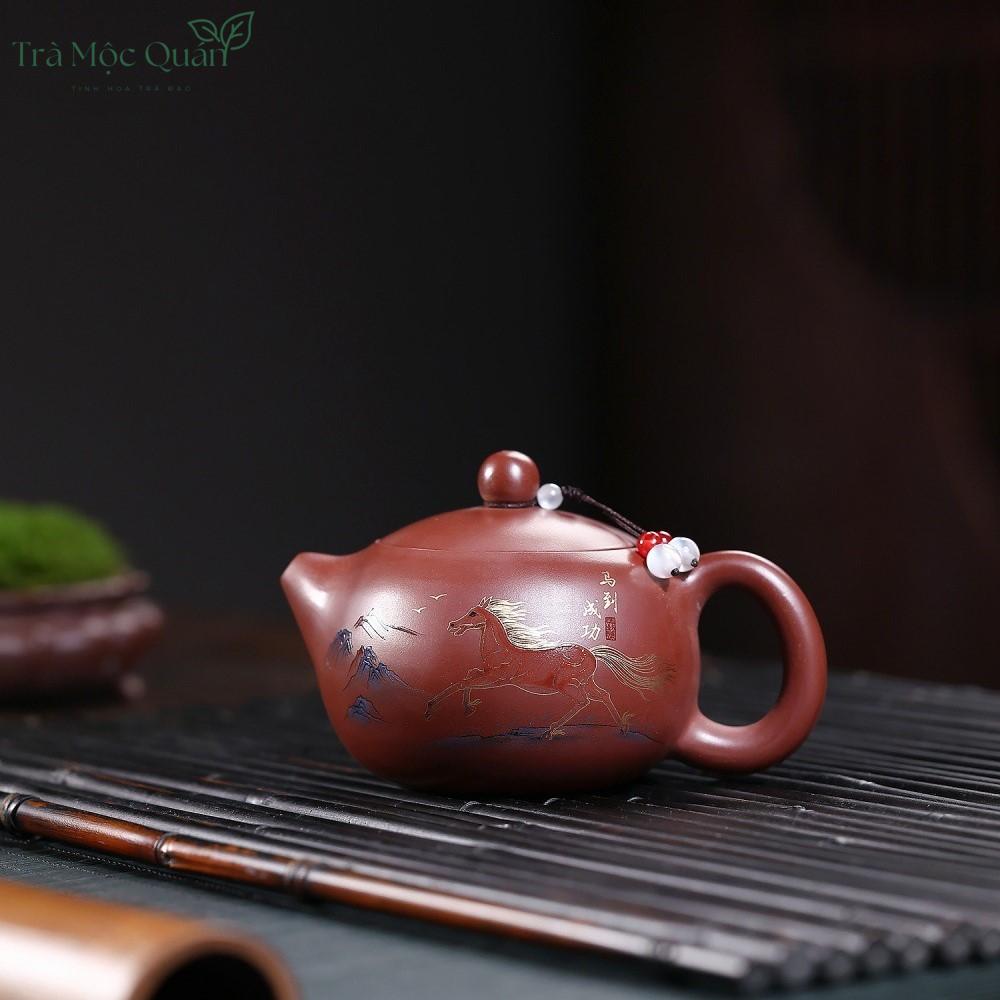 Ấm Tử Sa Tây Thi Chu Nê Mã Đáo Cát Tường 230ml ATS54