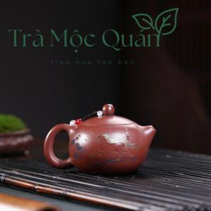 Ấm Tử Sa Tây Thi Chu Nê Mã Đáo Cát Tường 230ml ATS54