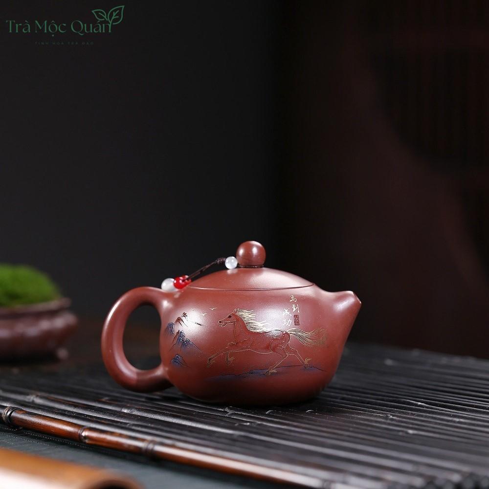Ấm Tử Sa Tây Thi Chu Nê Mã Đáo Cát Tường 230ml ATS54