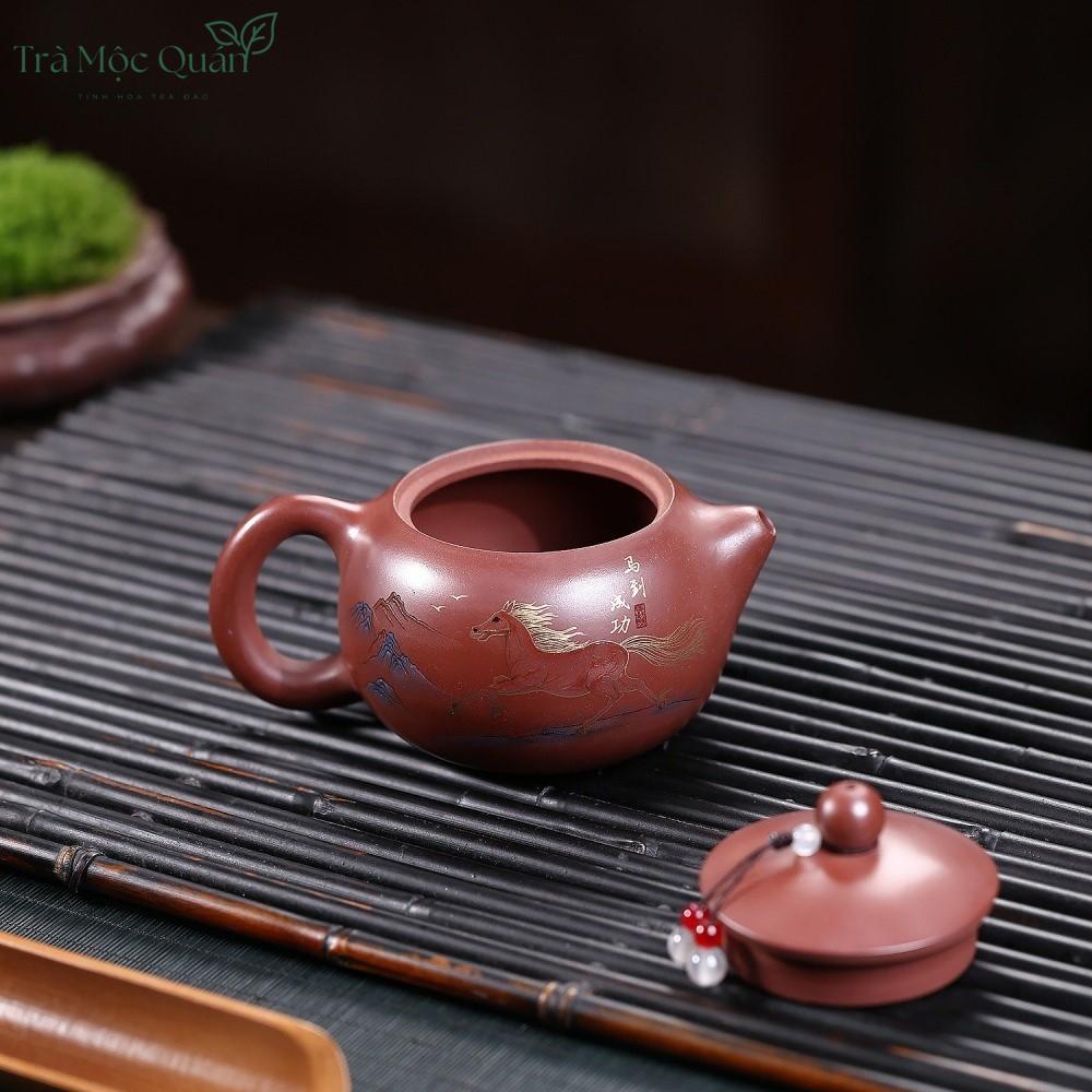Ấm Tử Sa Tây Thi Chu Nê Mã Đáo Cát Tường 230ml ATS54
