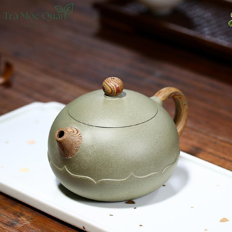 Ấm Tử Sa Tây Thi Đậu Thanh Nê Hoa Sen 250ml ATS67