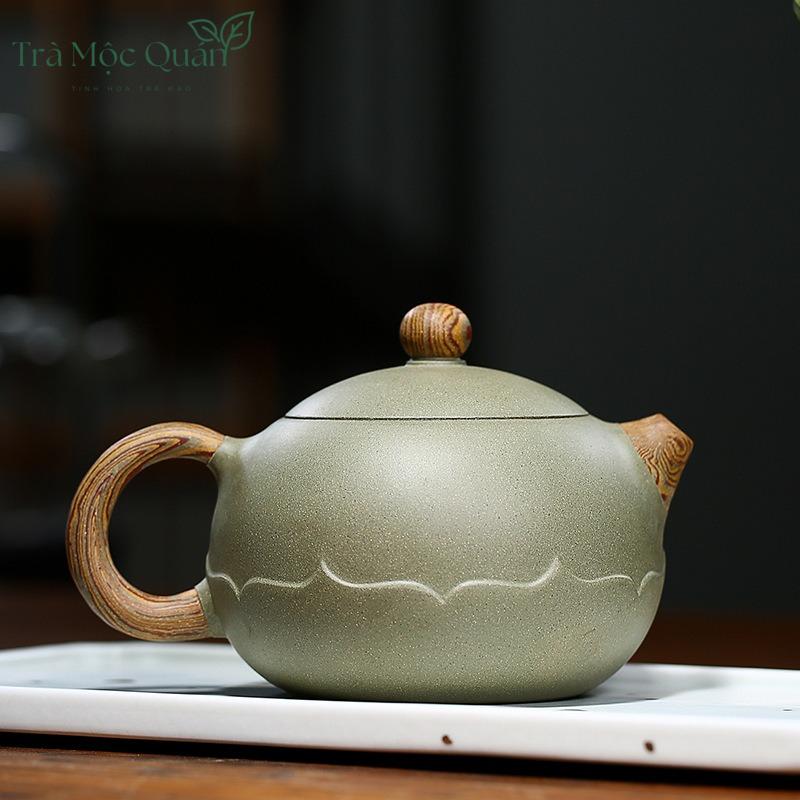 Ấm Tử Sa Tây Thi Đậu Thanh Nê Hoa Sen 250ml ATS67