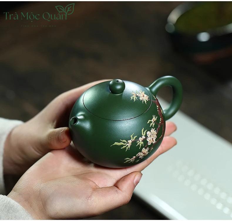 Ấm Tử Sa Tây Thi Lục Nê Hoa Mai 220ml ATS68