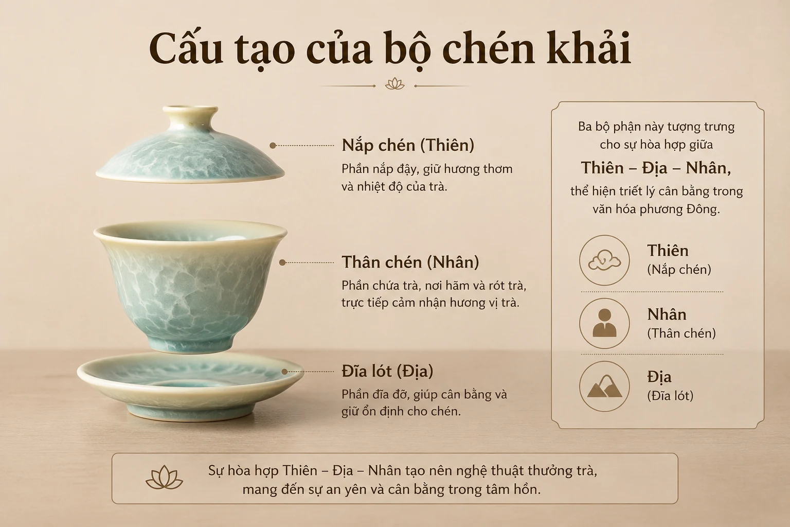 chén khải uống trà