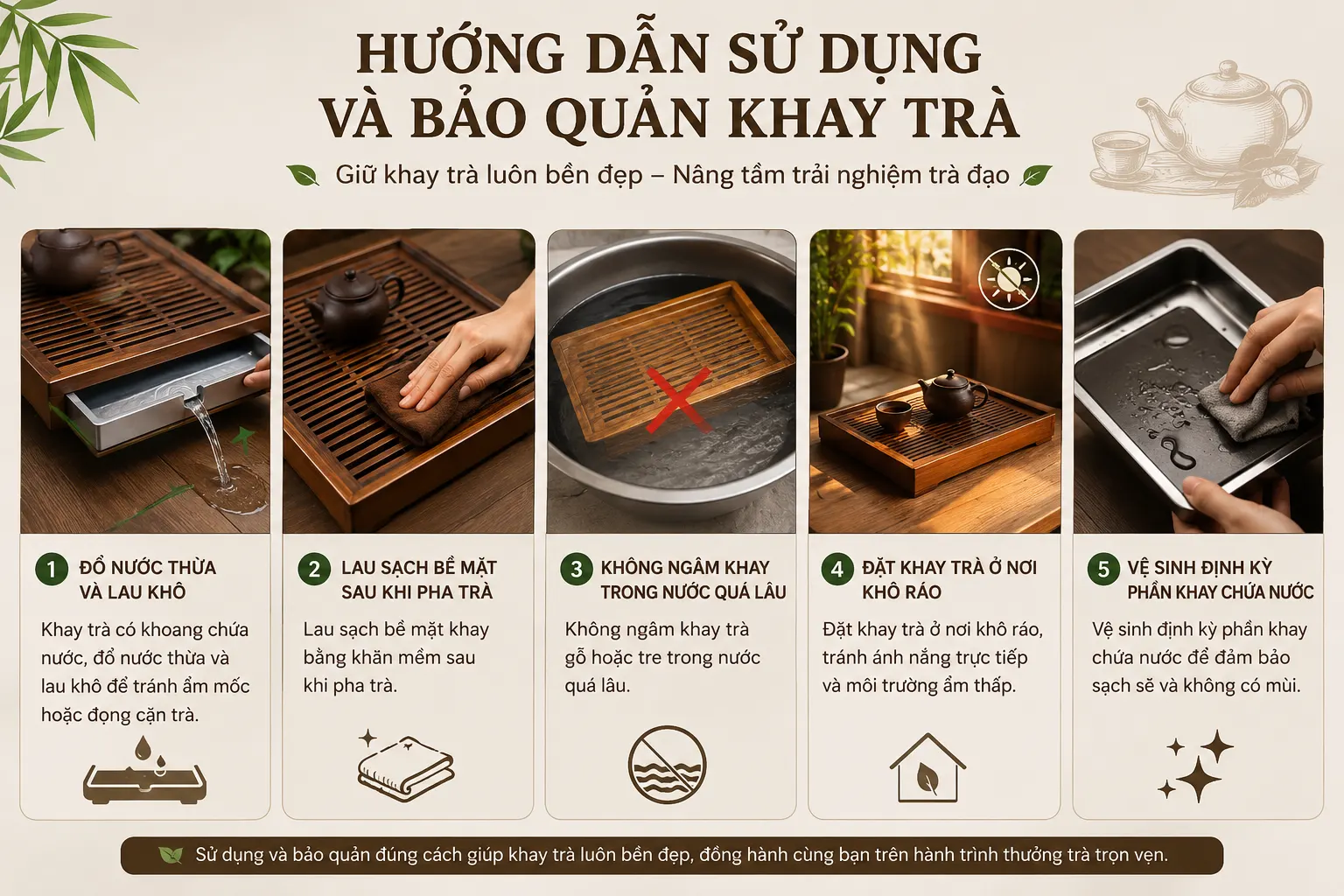 bộ khay trà đẹp