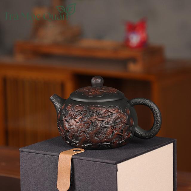 Ấm Tử Đào Kiến Thủy Tây Thi Long Phụng Thủ Công 225ml ATS63