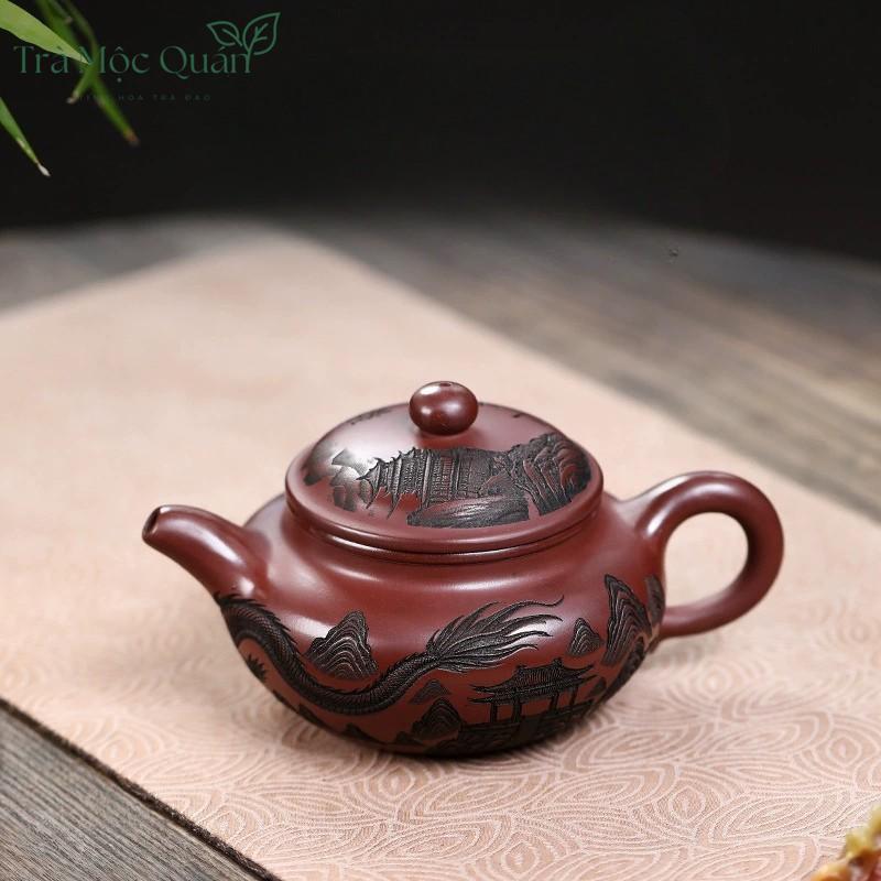 Ấm Tử Sa Phỏng Cổ Tử Nê Long Hành Thiên Hạ 325ml ATS80