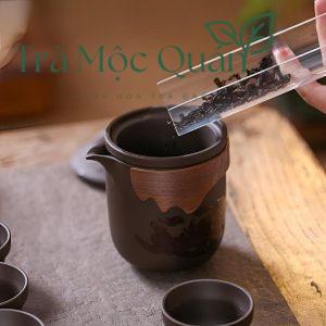 Bộ Ấm Trà Du Lịch Tử Sa Long Phụng Đổi Màu 1 Ấm 6 Chén BAT26