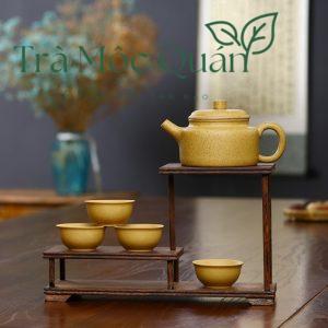 Bộ Ấm Tử Sa Đức Chung Chi Ma Đoạn Nê 230ml + 4 Chén BAT31