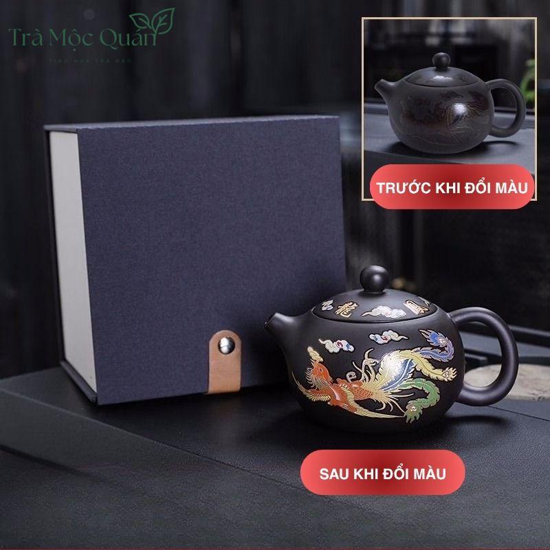 Bộ Ấm Tử Sa Tây Thi Long Phụng Đổi Màu 250ml – Hộp Quà BAT32