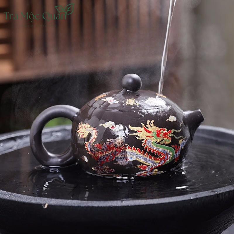 Bộ Ấm Tử Sa Tây Thi Long Phụng Đổi Màu 250ml – Hộp Quà BAT32