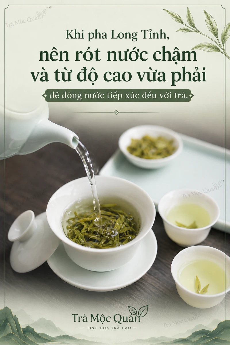 cách pha trà long tỉnh