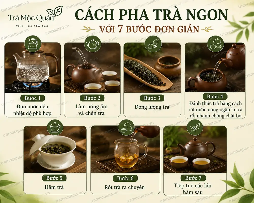 cách pha trà ngon