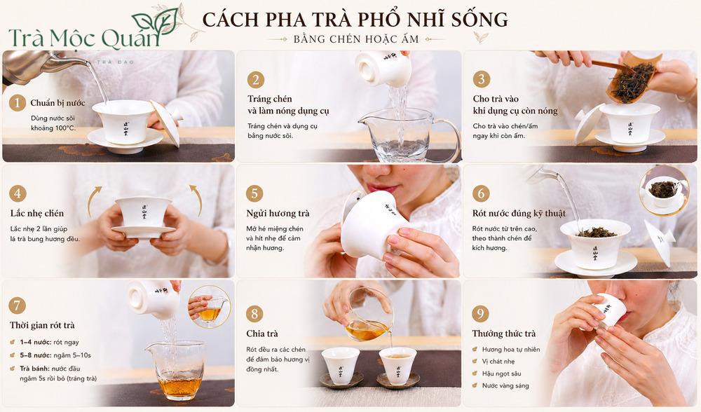 cách pha trà phổ nhĩ
