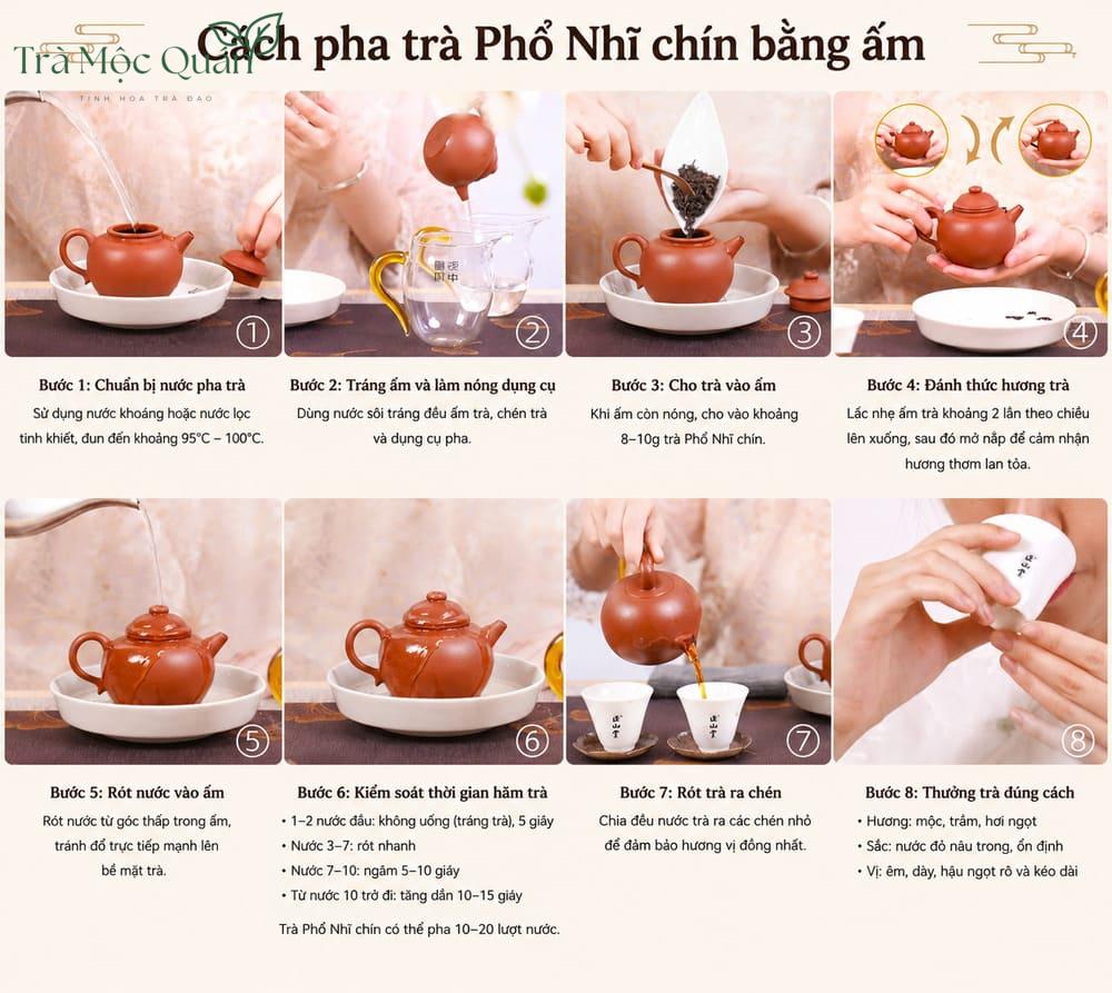cách pha trà phổ nhĩ