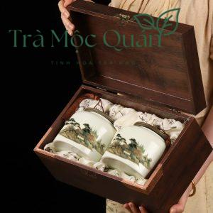 Trà Bích Loa Xuân Hộp Gỗ Quà Tặng 500g BLX203