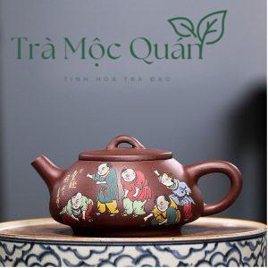 Ấm Tử Sa Thạch Biều Đồng Thú Tử Nê 200ml ATS98