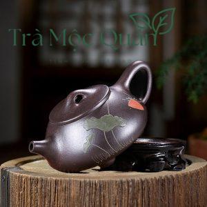 Ấm Tử Sa Thạch Biều Hà Thú Hắc Kim Cương 240ml ATS92