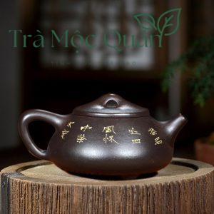 Ấm Tử Sa Thạch Biều Hà Thú Hắc Kim Cương 240ml ATS92