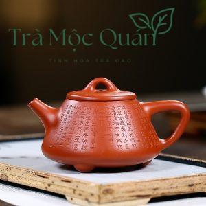 Ấm Tử Sa Thạch Biều Tâm Kinh Chu Nê 250ml ATS97