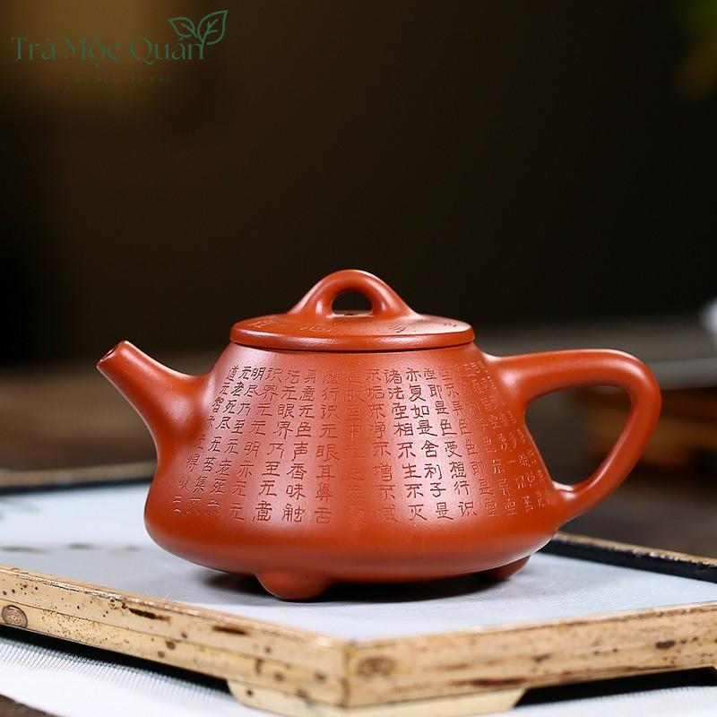 Ấm Tử Sa Thạch Biều Tâm Kinh Chu Nê 250ml ATS97