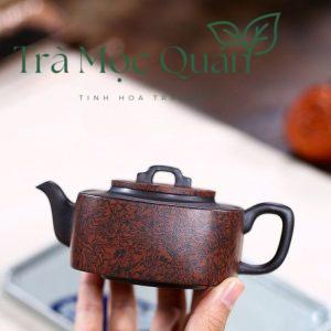 Ấm Tử Sa Tứ Phương Thanh Vận Hắc Nê 240ml ATS87