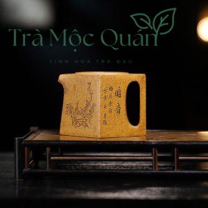 Ấm Tử Sa Tứ Phương Trúc Ảnh Nung Củi 320ml ATS86