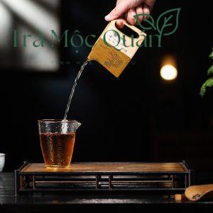 Ấm Tử Sa Tứ Phương Trúc Ảnh Nung Củi 320ml ATS86