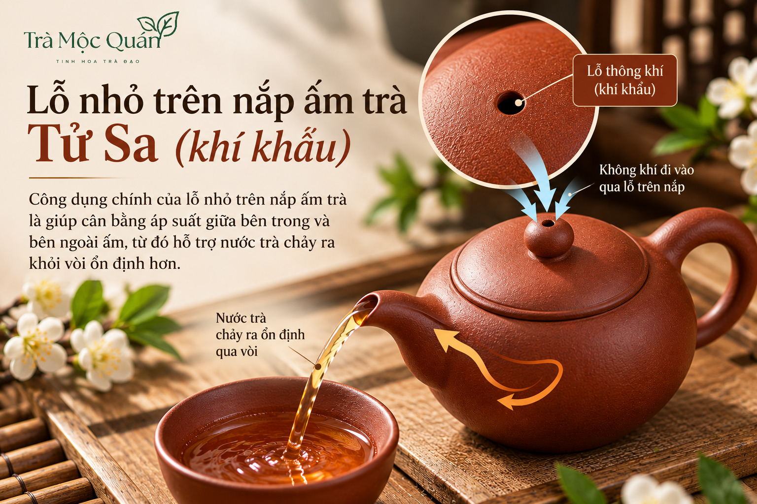 lỗ nhỏ trên nắp ấm trà